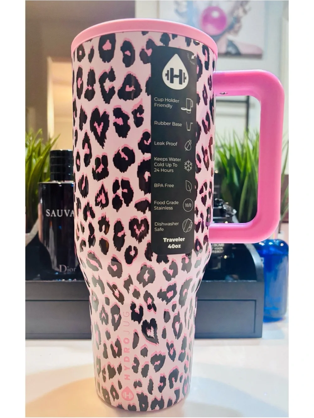 VS PINK X HydroJug 2026 LIMITED EDITION PINK LEOPARD 40 oz TUMBLER